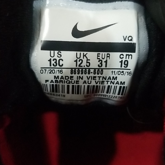 Nike downshifter 7 red, black 13c boy's sneakers - Picture 7 of 8